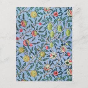 TARJETA POSTAL: WILLIAM MORRIS "POMEGRANADOS AZULE