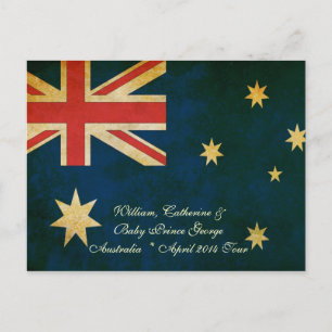 Tarjeta postal Wills Kate and Baby George Australi