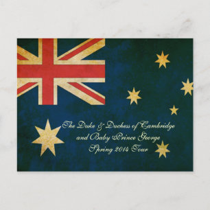 Tarjeta postal Wills Kate Baby George Australia 20