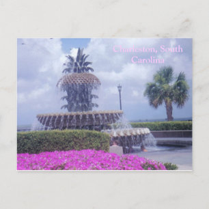 Tarjeta postal y flores de Charleston, SC