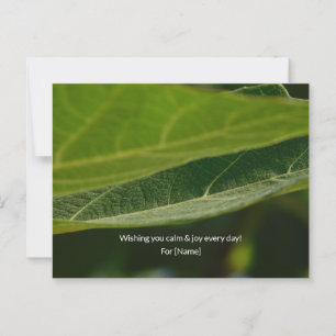 Tarjeta postal Zen Leaf – Tarjeta postal de natura