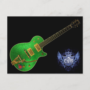 TARJETA POSTCARA CDO GREEN GUITAR TILT