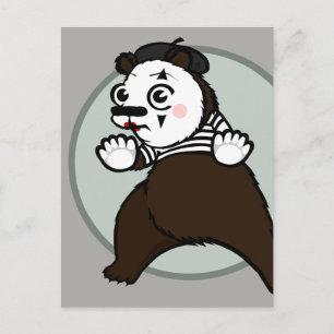 TARJETA POSTCARA VERTICAL MIME DE OSO GRIZADO pers