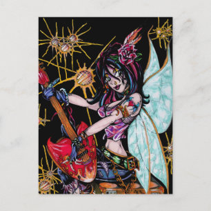 Tarjeta PostCard de Rocker Chick Katie