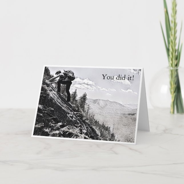 Tarjeta Postcard - Escalando, lo hiciste! (Anverso)