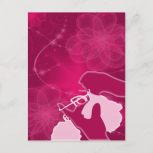 tarjeta poste de crochet psicodélico