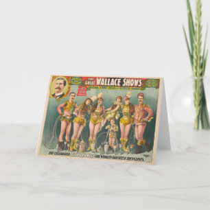 Tarjeta Poster Anunciando El Gran Espectáculo De Cara Mues