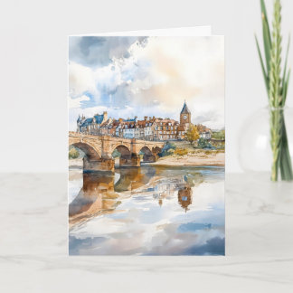 Tarjeta Póster de acuarela de Berwick Arte de pared Berwic