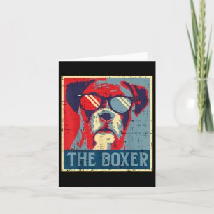Tarjeta Poster de Boxer Obama ama al perro Mascota animal