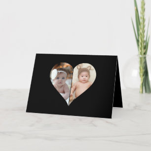 Tarjeta Póster de Colaje de Fotos en Forma de Corazón 2