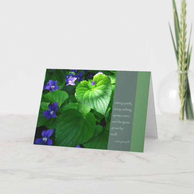 Tarjeta Poster de la cita del proverbio del zen (Anverso)