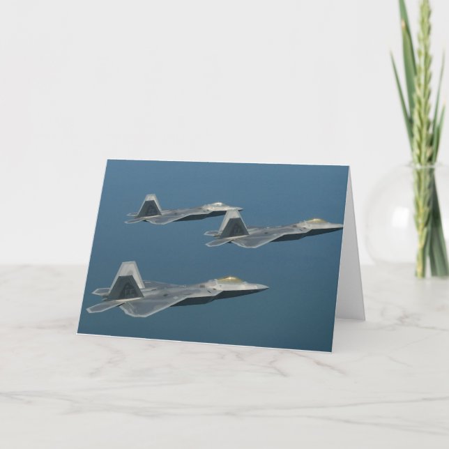 Tarjeta Poster de los aviones del rapaz de F-22A (Anverso)