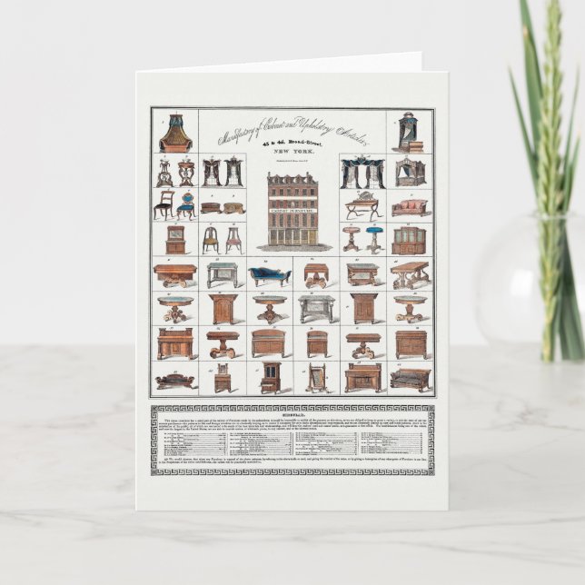 Tarjeta Poster de muebles de época (Anverso)