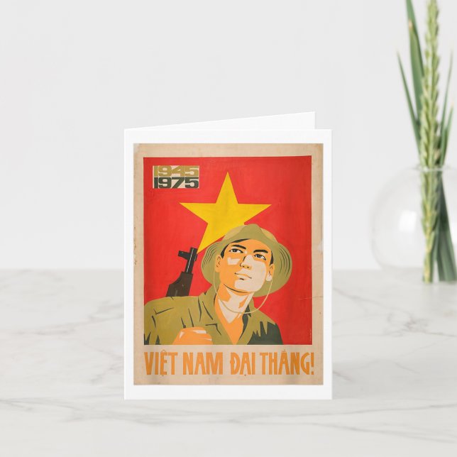 Tarjeta Poster de propaganda de Vietnam - Comunista de gue (Anverso)