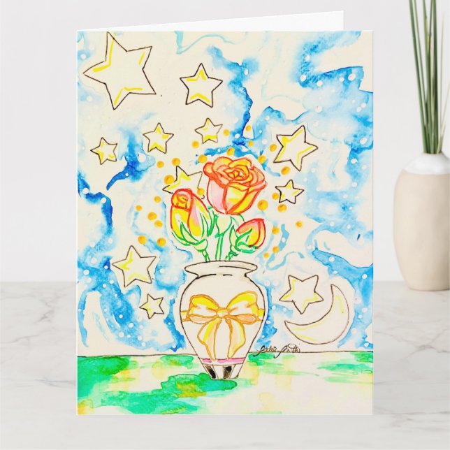 Tarjeta Póster de Rosa (Anverso)