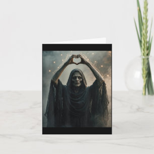 Tarjeta Póster de terror de cara espantosa con manos de co