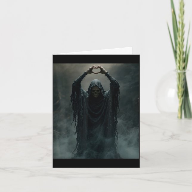 Tarjeta Póster de terror de cara espantosa manos corazón f (Anverso)