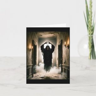 Tarjeta Póster de terror de manos de corazón de fantasma d