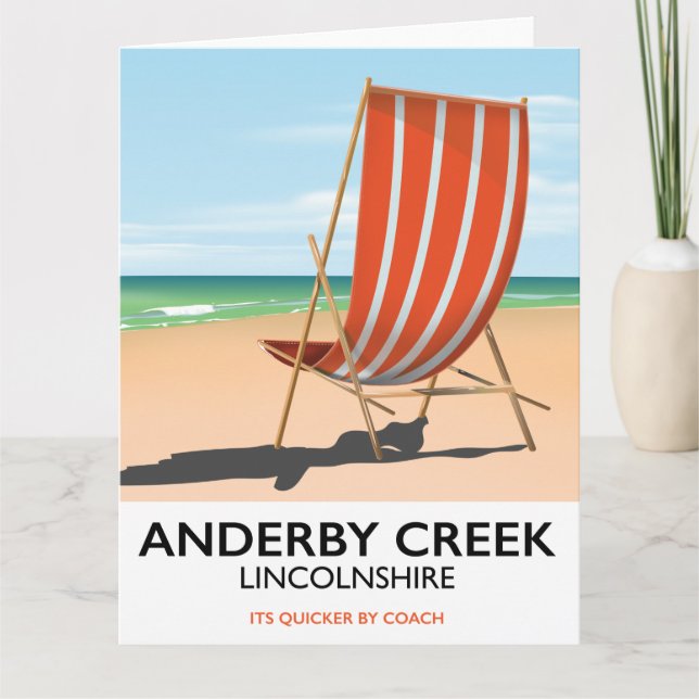 Tarjeta Póster de viaje de Alderby junto al mar (Anverso)