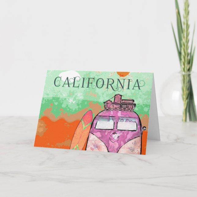 Tarjeta Póster de viaje de California (Anverso)