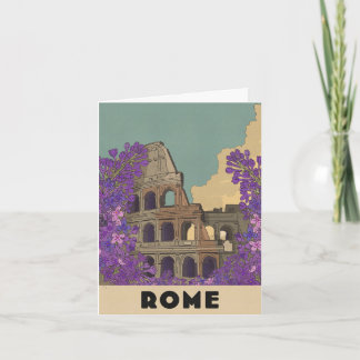 Tarjeta Póster de viaje vintage de Roma