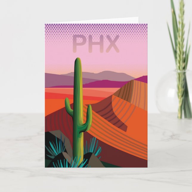 Tarjeta Poster del viaje de Phoenix Arizona el | (Anverso)