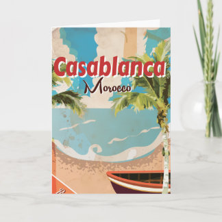 Tarjeta Poster del viaje del vintage de Casablanca