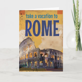 Tarjeta Poster del viaje del vintage de Roma