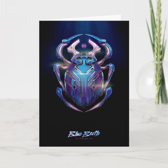Tarjeta Poster teatral Blue Beetle Scarab (Anverso)