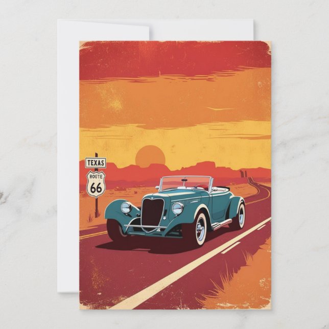 TARJETA POSTERIOR DEL FESTIVAL Texas Route 66 (Anverso)