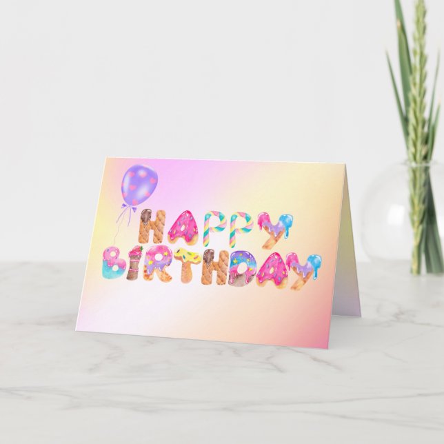 Tarjeta postres felices (Anverso)