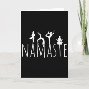 Tarjeta Posturas de Yoga Namaste Ropa de Entrenamiento par