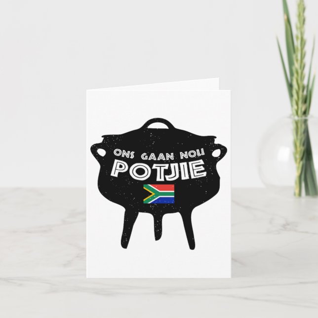 Tarjeta Potjie Sudáfrica Potjiekos Stew Braai (Anverso)