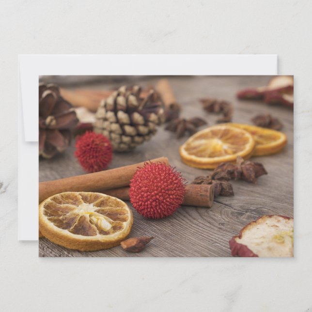 Tarjeta Potpourri para Navidades personalizados (Anverso)
