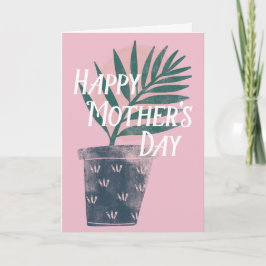 Tarjeta Potted Plant Happy Mother's Day Greeting Card