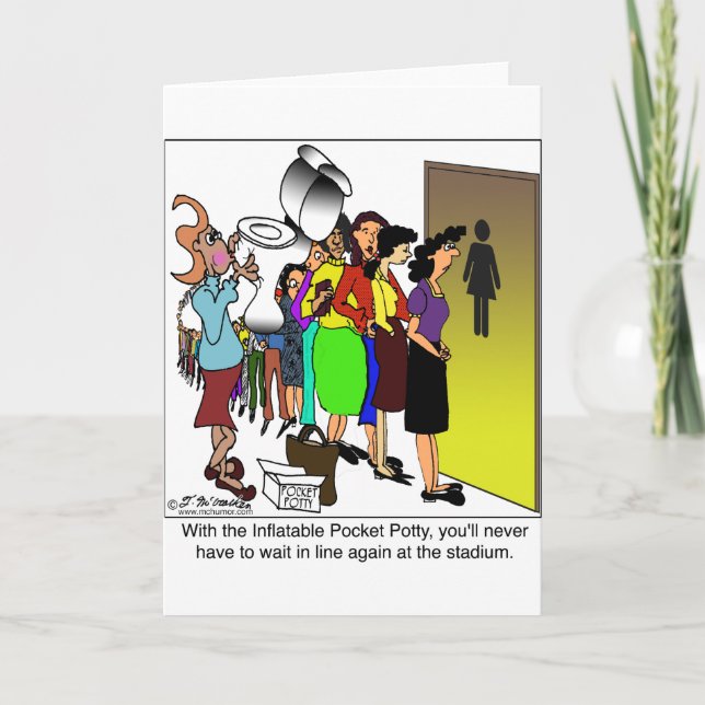 Tarjeta Potty inflable del bolsillo (Anverso)