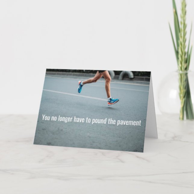 Tarjeta Pound the Pavement, felicitaciones por nuevo traba (Anverso)