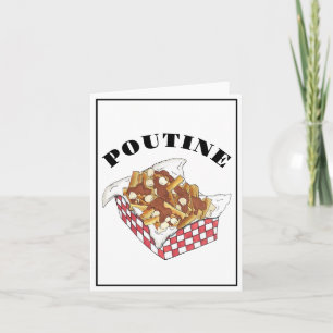 Tarjeta Poutine Quebec Canadá Alimentos canadienses Fries