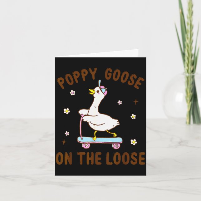 Tarjeta Ppy Goose On The Loose Funny Birthday Matching Fam (Anverso)