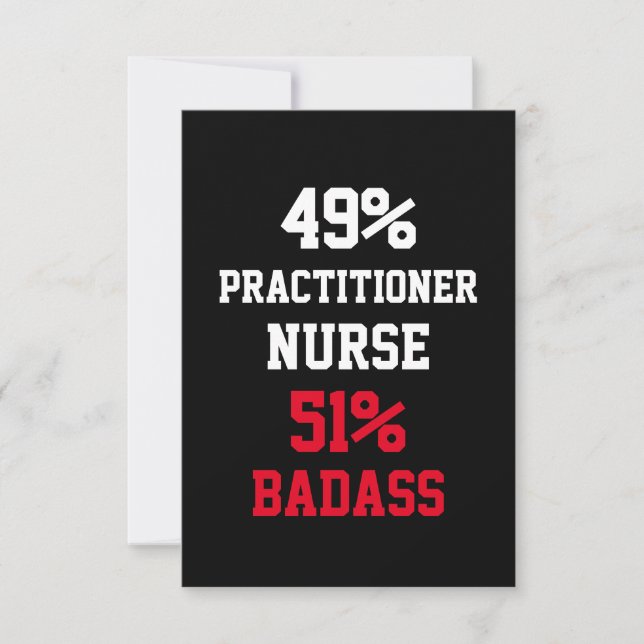 Tarjeta Practitioner Nurse Badass Card (Anverso)