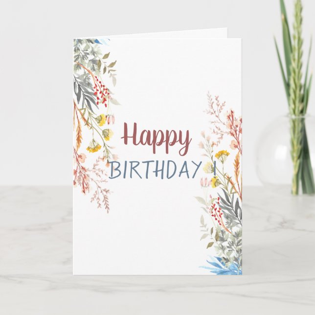 Tarjeta Pradera Elegante Seca (Anverso)
