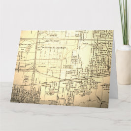 Tarjeta Pradera magnífica, mapa del vintage de TX