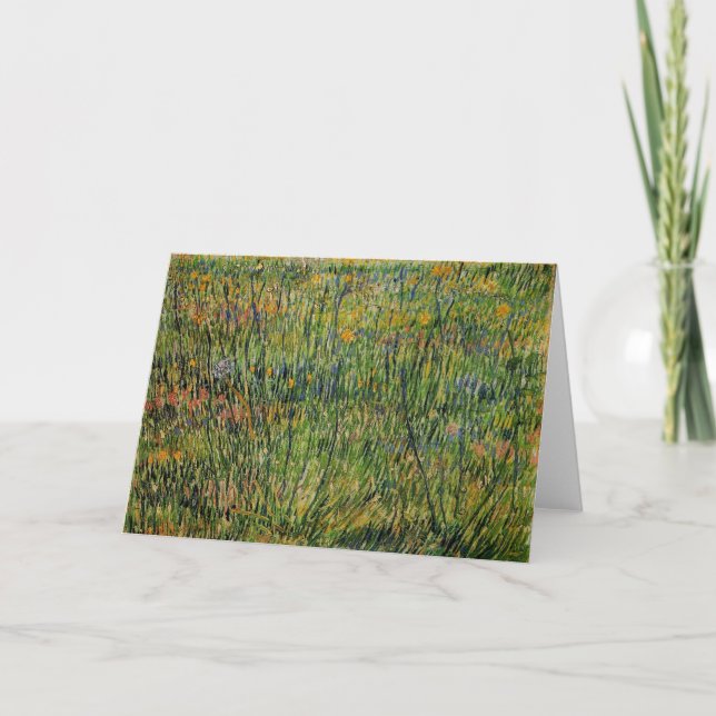 Tarjeta Prado en flor de Vincent van Gogh (Anverso)