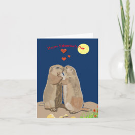 Tarjeta Prairie Dog Valentine Day