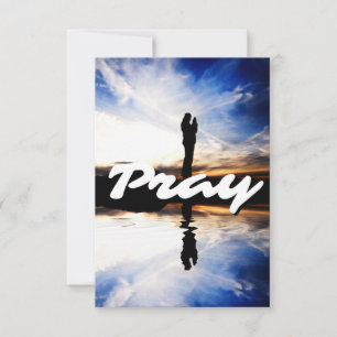 Tarjeta Pray Daily Flat Greing Card