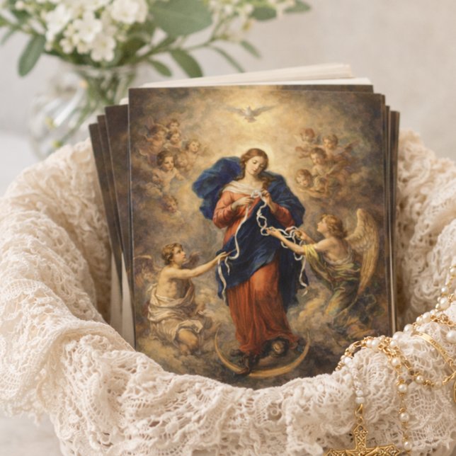 Tarjeta Prayer Our Lady Undoer Knots Blessed Mother Mary (Subido por el creador)