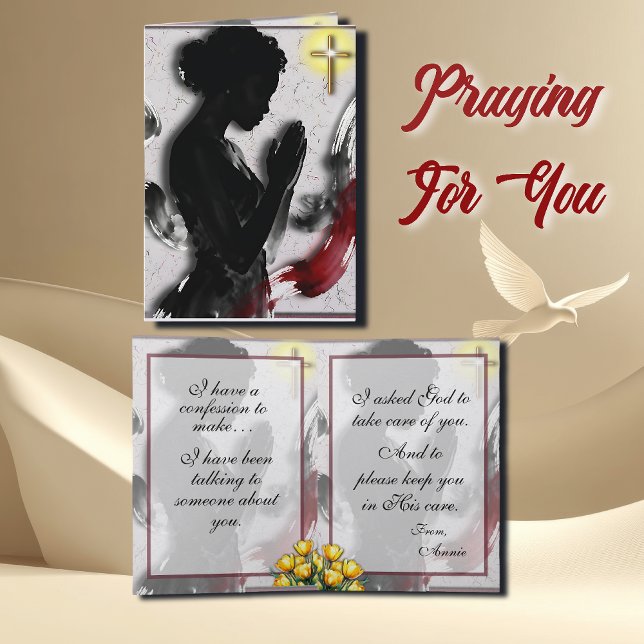 Tarjeta Praying For You Encouragement (Encouragement Greeting Card)