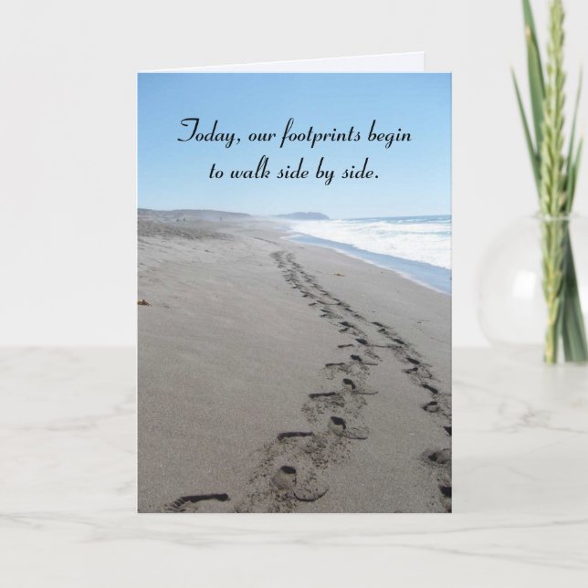 Tarjeta pre-Boda de huellas (Anverso)