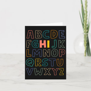 Tarjeta Pre K Kindergarten Hi Alphabet De Vuelta A La Escu