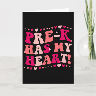 Tarjeta Pre-k Tiene Mi Corazón Divertido Día De San Valent